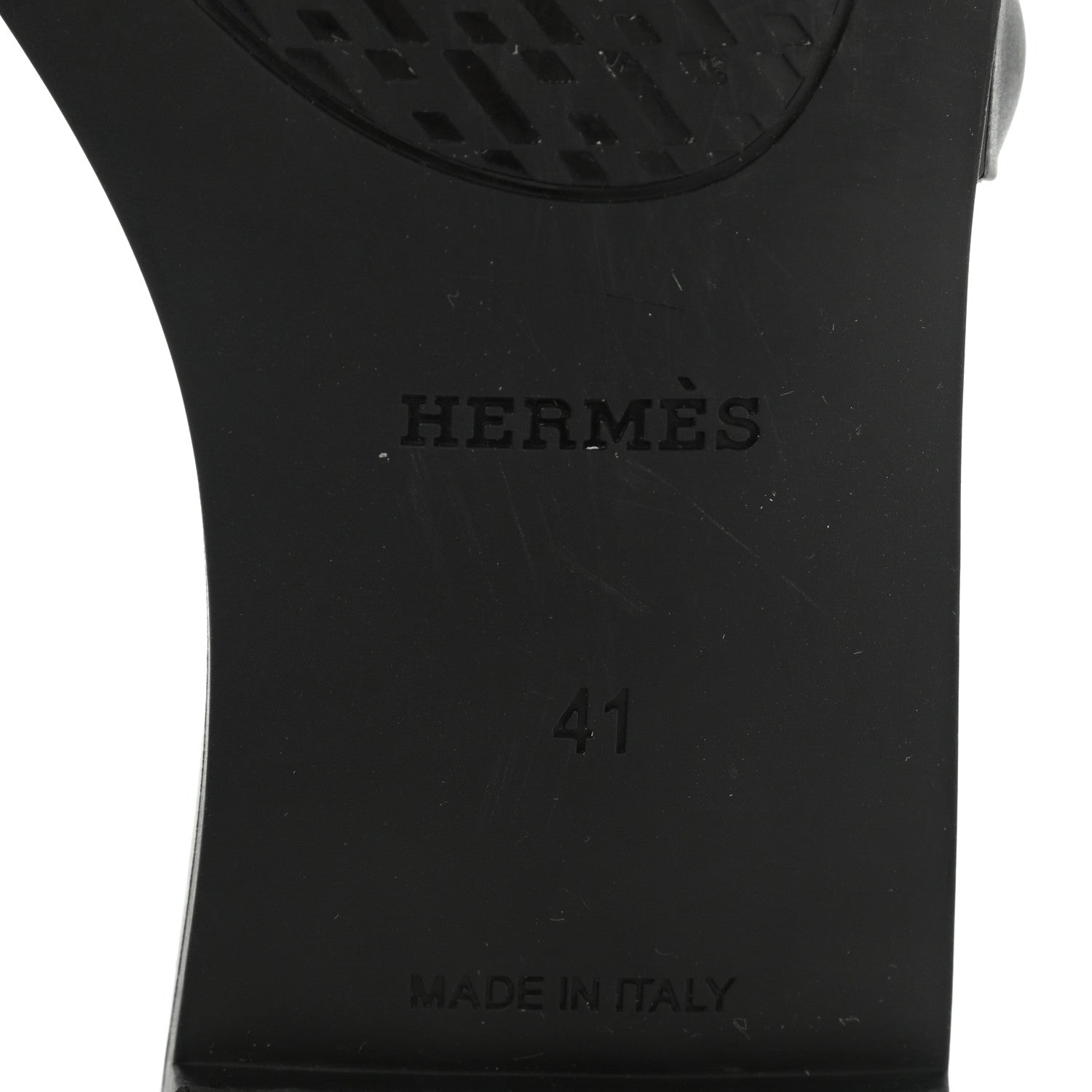 Hermes Rubber Aloha Sandals 41 Black 7 of 9