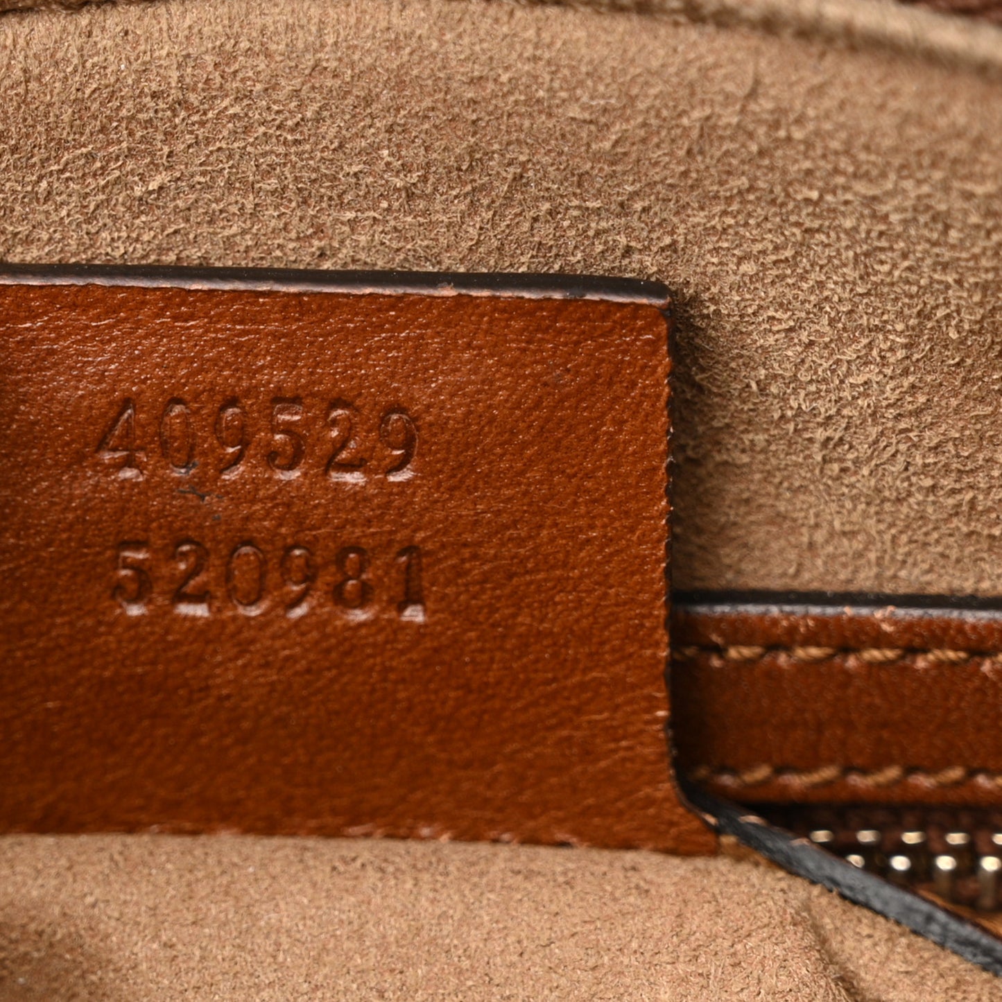 GG Supreme Monogram Cuoio Toscano Small Boston Beige Ebony Cuir