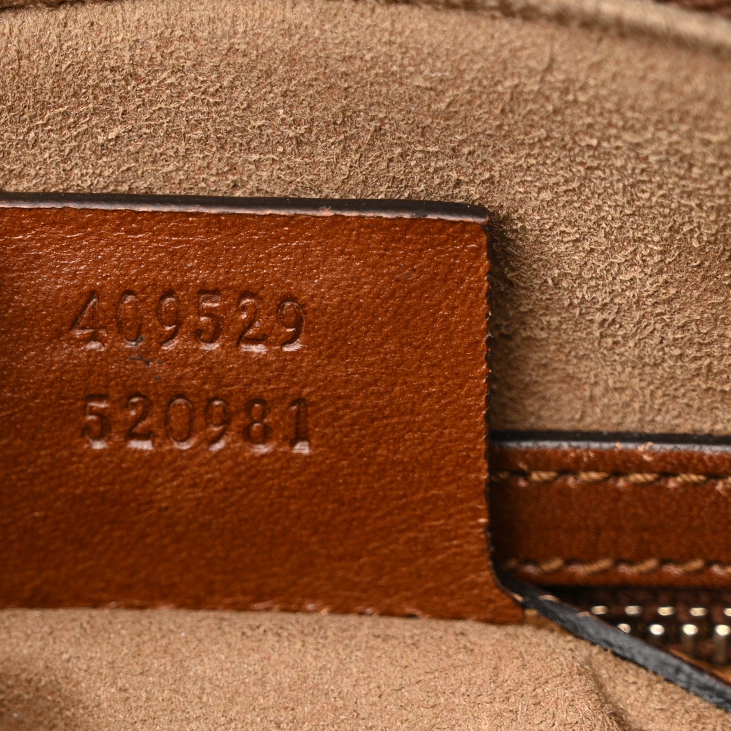 Gucci GG Supreme Monogram Cuoio Toscano Small Boston Beige Ebony Cuir 7 of 15