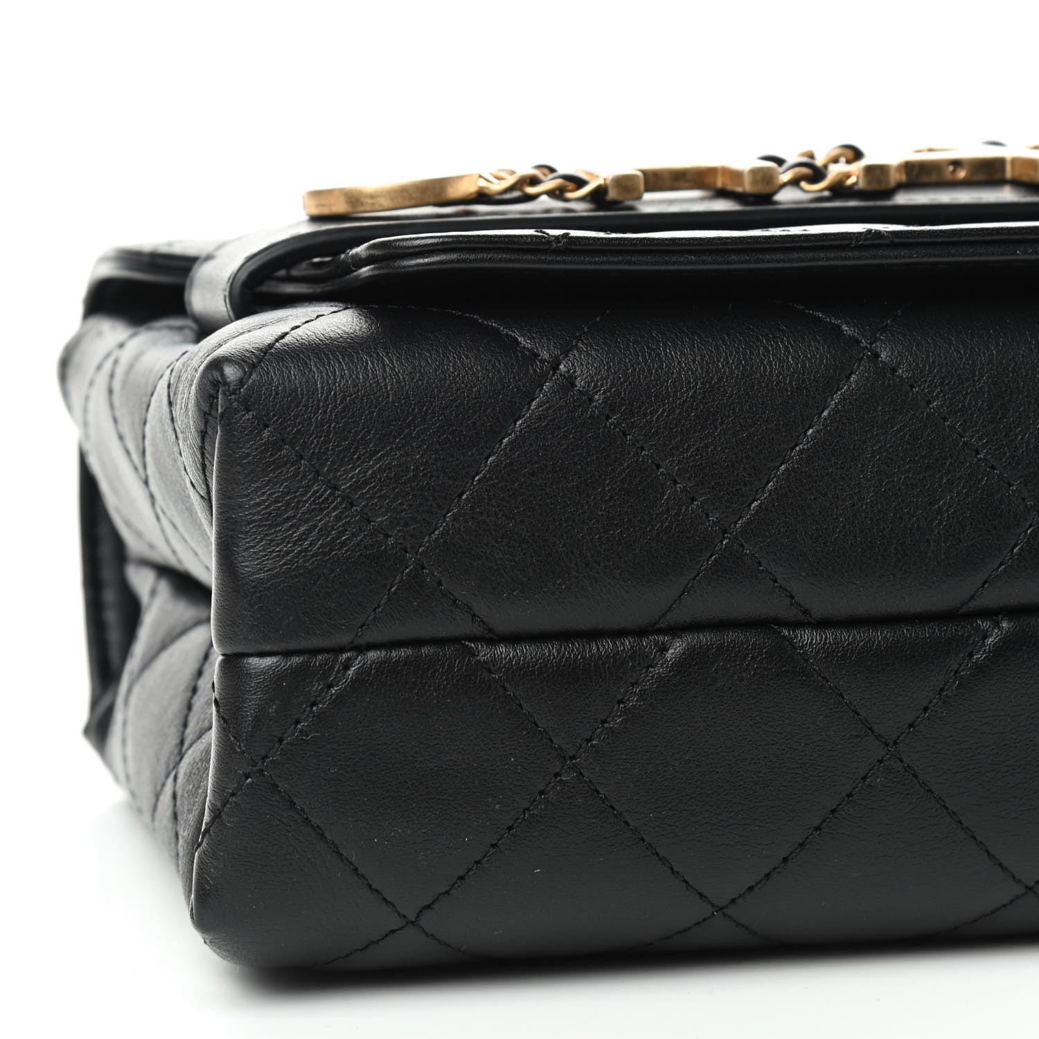 Chanel Calfskin Quilted Enchained Flap Black 6 of 9