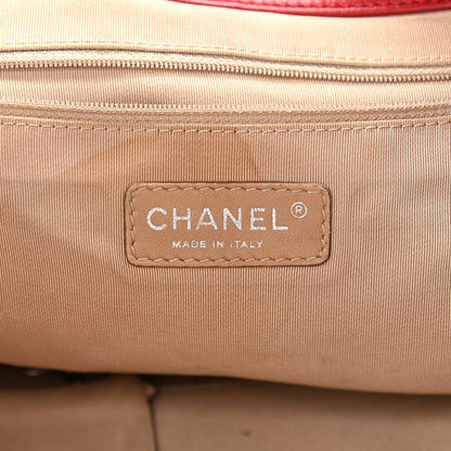 Chanel Caviar Quilted Expandable Zip Shoulder Bag Red 8 of 15