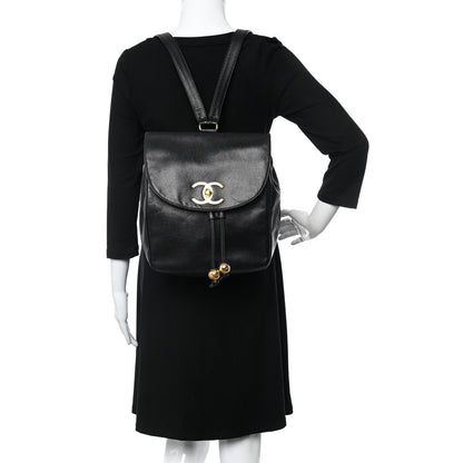 Chanel Caviar CC Backpack Black 2 of 10