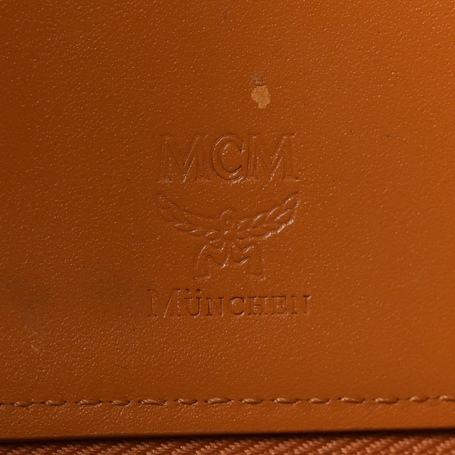 MCM Visetos Heritage Large Zip Around Wallet Cognac 6 of 9
