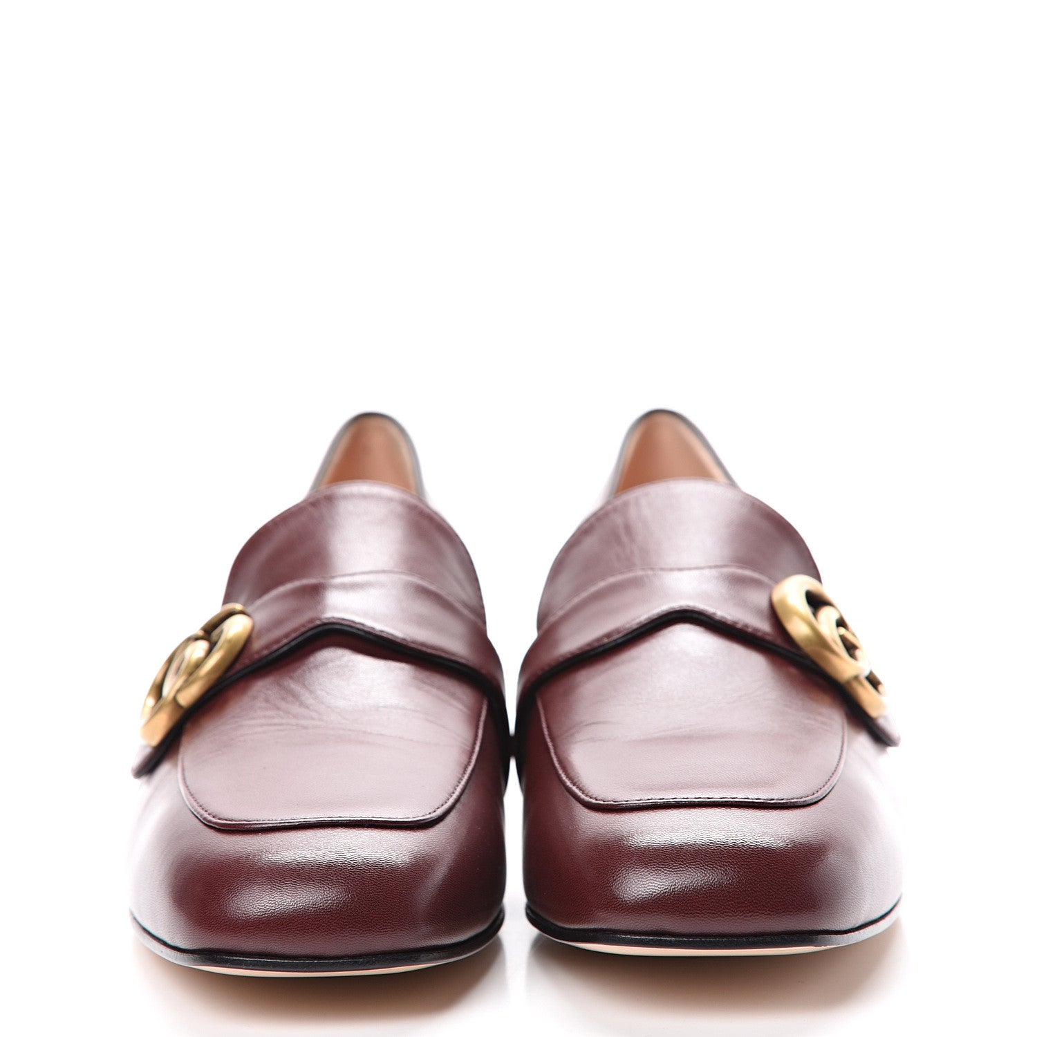 Gucci Malaga Kid Womens GG Marmont Loafers 42 Vintage Bordeaux 2 of 8