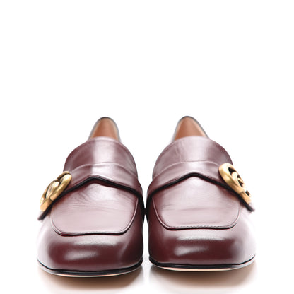 Gucci Malaga Kid Womens GG Marmont Loafers 42 Vintage Bordeaux 2 of 8