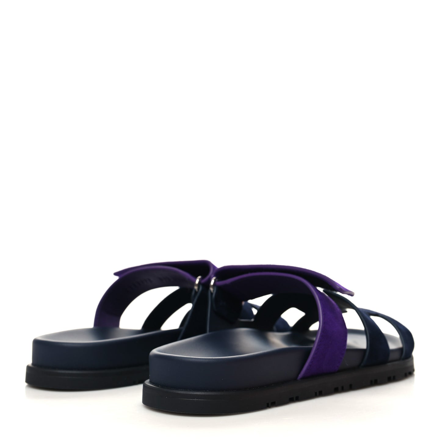Suede Goatskin Womens Chypre Sandals 37.5 Marine Violet Majorette