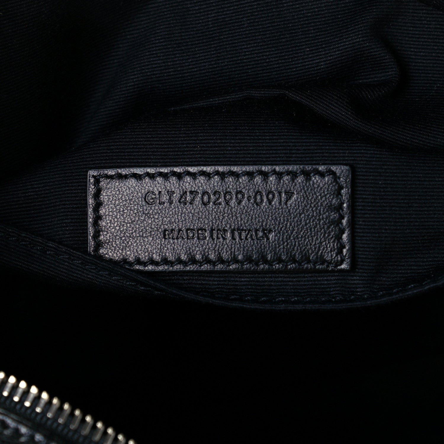 Saint Laurent Calfskin Monogram Embossed Small Lou Camera Bag Black 7 of 10