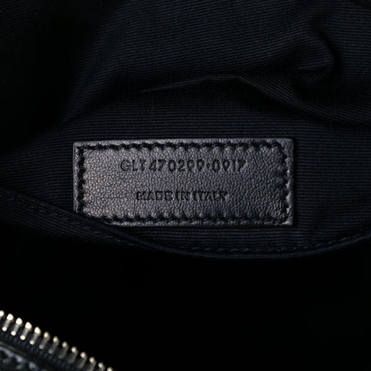 Saint Laurent Calfskin Monogram Embossed Small Lou Camera Bag Black 7 of 10