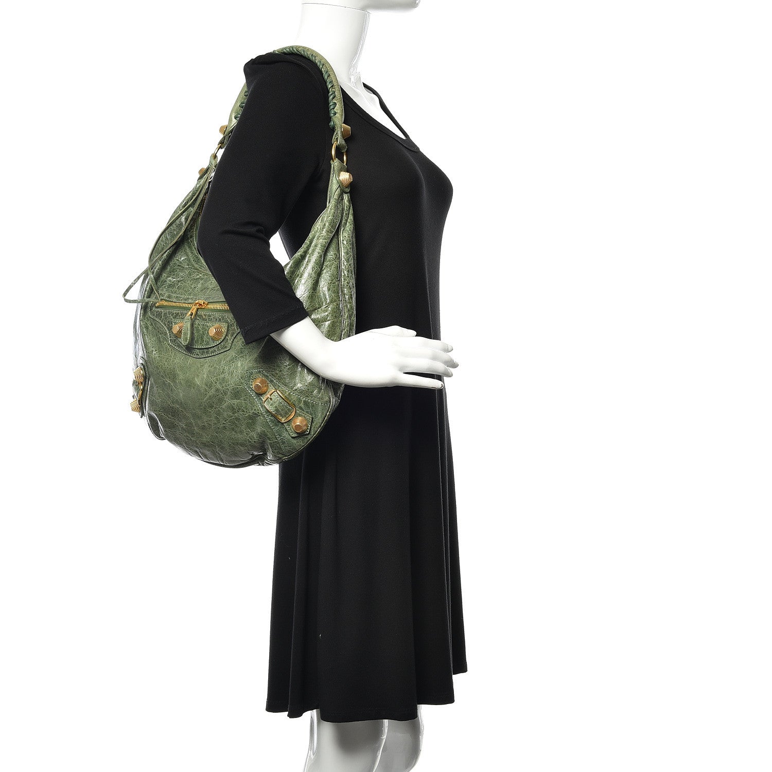 Balenciaga Agneau Giant 21 Gold Hardware Hobo Green 2 of 13
