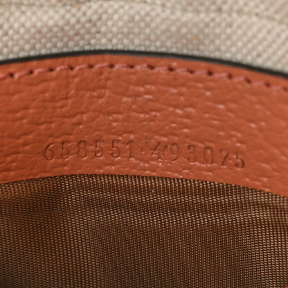 Gucci GG Supreme Monogram Textured Calfskin Web Mini Ophidia Half Moon Hobo Rose Pink 6 of 10