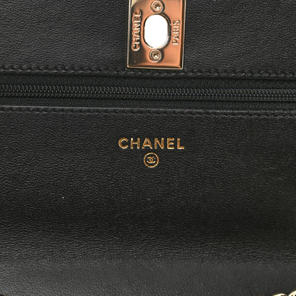 Chanel Lambskin Quilted Trendy CC Wallet On Chain WOC Black 7 of 11