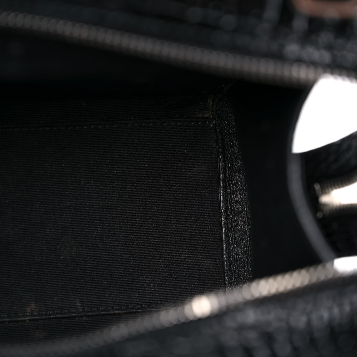 Saint Laurent Calfskin Crocodile Embossed Small Uptown Tote Black 14 of 23