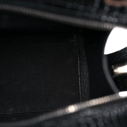 Saint Laurent Calfskin Crocodile Embossed Small Uptown Tote Black 14 of 23