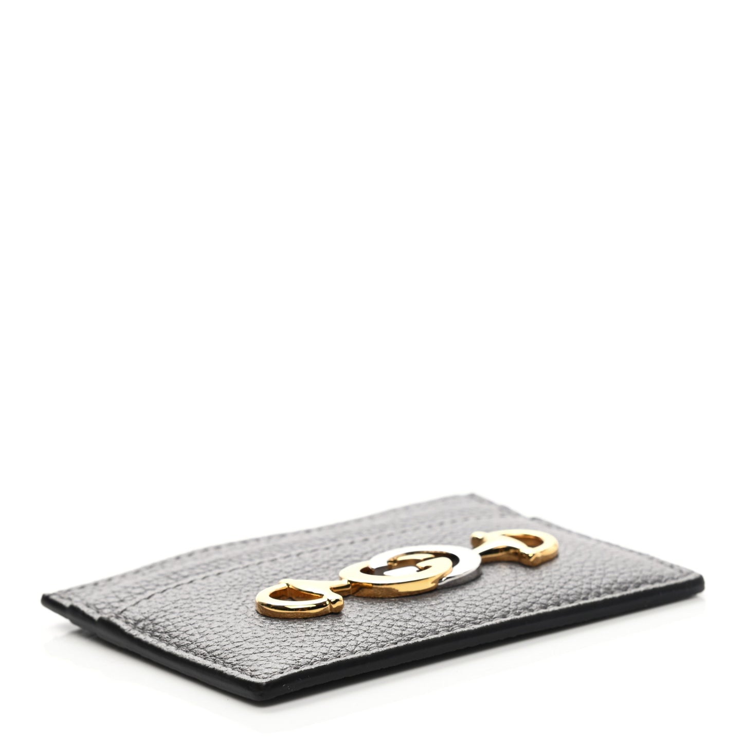 Grainy Calfskin Zumi Card Holder Dusty Grey