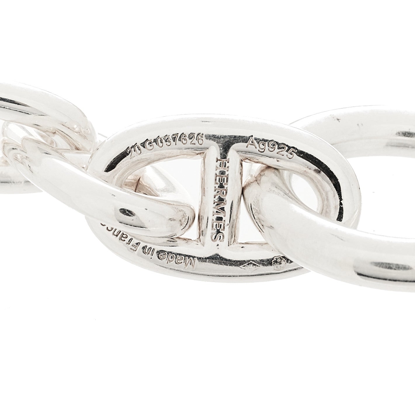 Hermes Sterling Silver TGM Chaine d'Ancre Bracelet 4 of 4