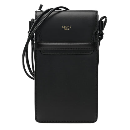 Celine Calfskin Phone Pouch With Flap Black 1 of 10
