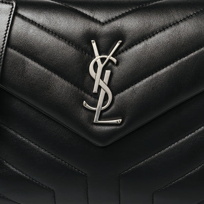 Saint Laurent Calfskin Y Quilted Monogram Small Loulou Chain Satchel Black 8 of 10