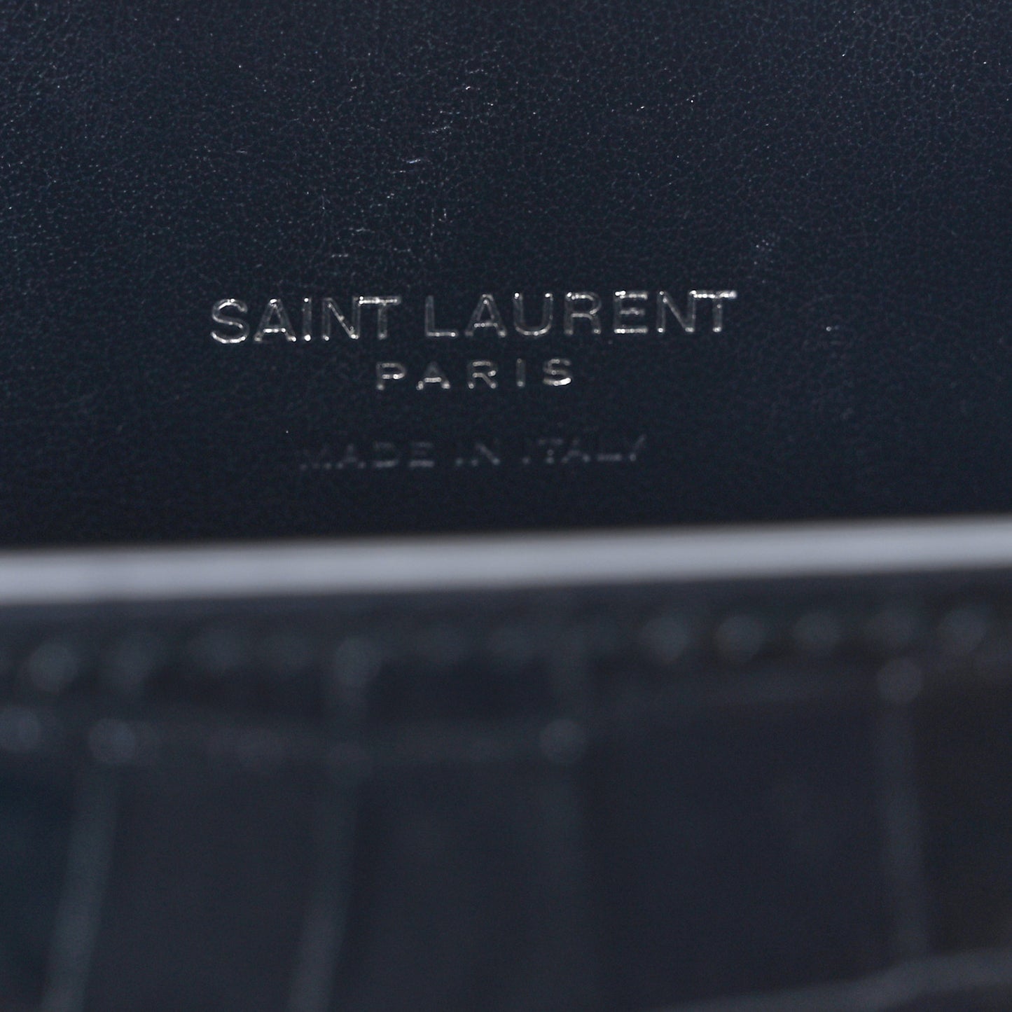 Calfskin Crocodile Embossed Nano Sac De Jour Deep Marine