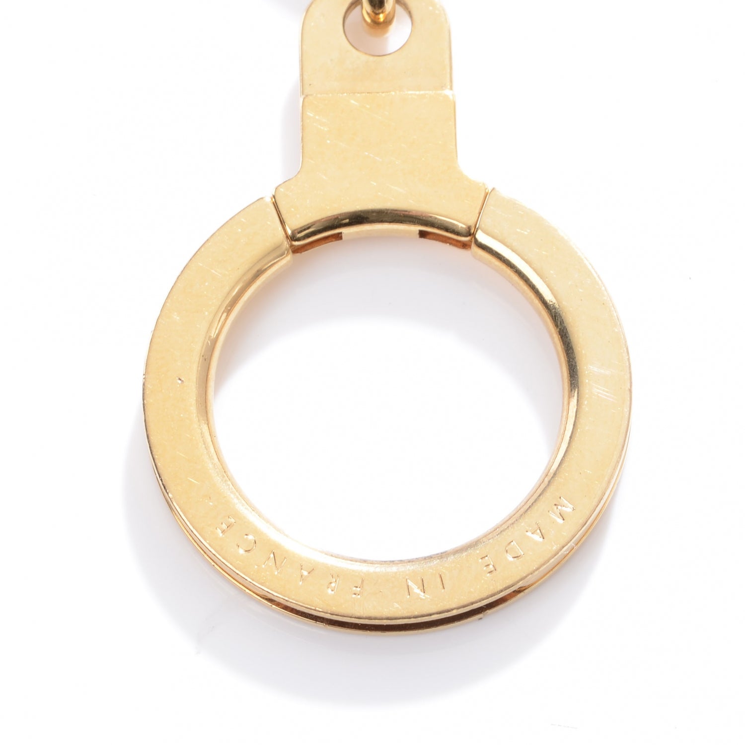 Louis Vuitton Metal Pochette Extender Key Ring Chain Gold 3 of 4