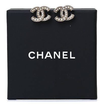 Chanel Pearl CC Earrings Gold 6 of 6