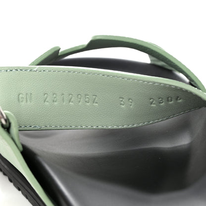 Hermes Epsom Womens Chypre Sandals 39 Vert Jade 8 of 9