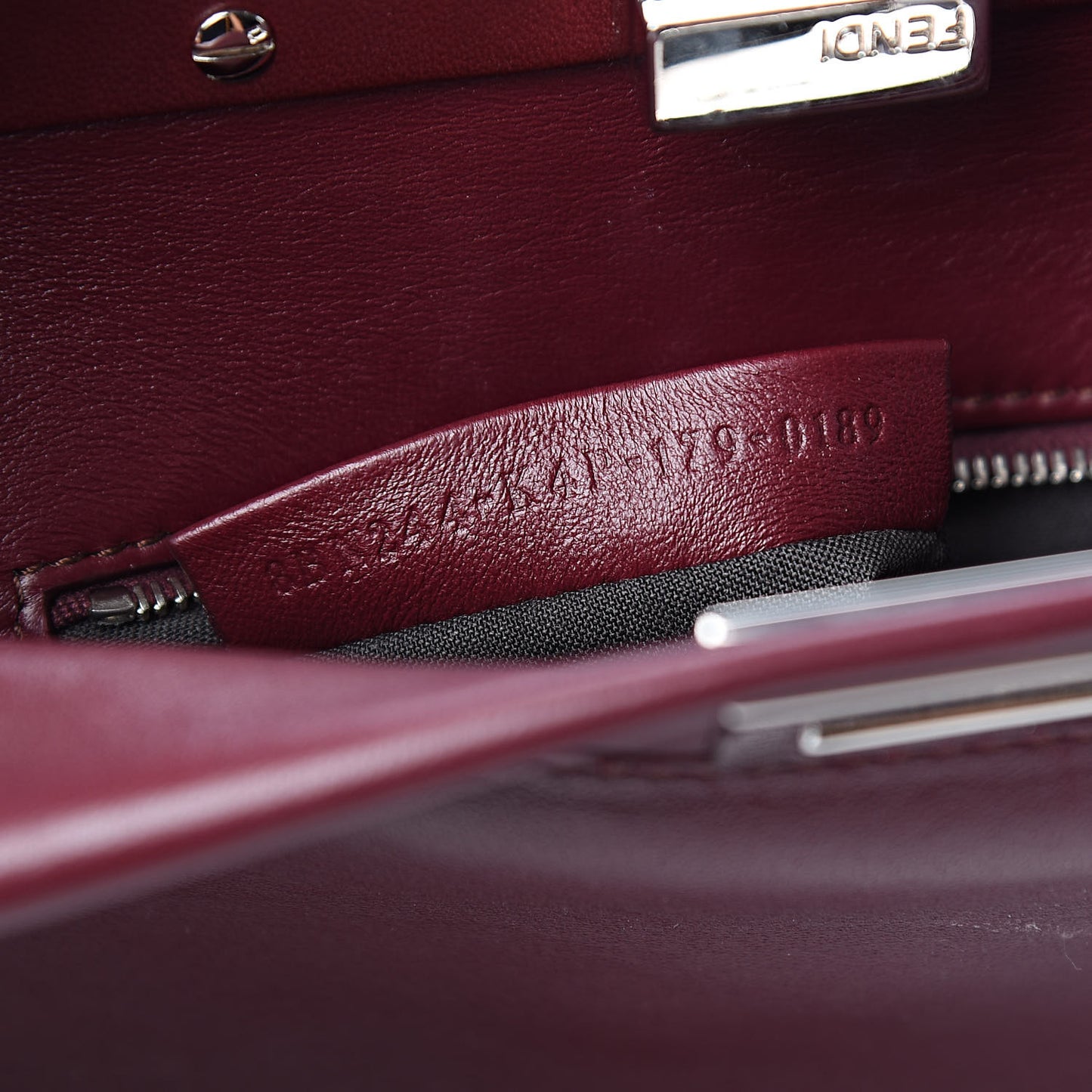 Nappa Mini Peekaboo Iconic Satchel Bordeaux