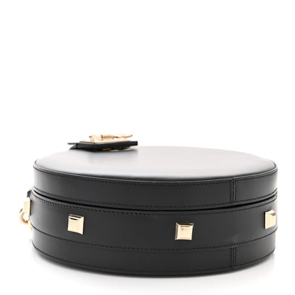 Salvatore Ferragamo Calfskin Round Studio Crossbody Black 4 of 9