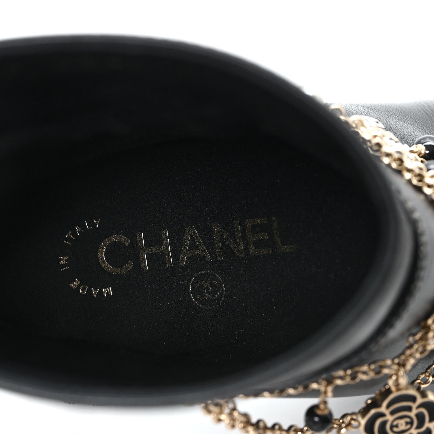 Chanel Lambskin Patent Calfskin Ankle Boots 36 Black 8 of 9