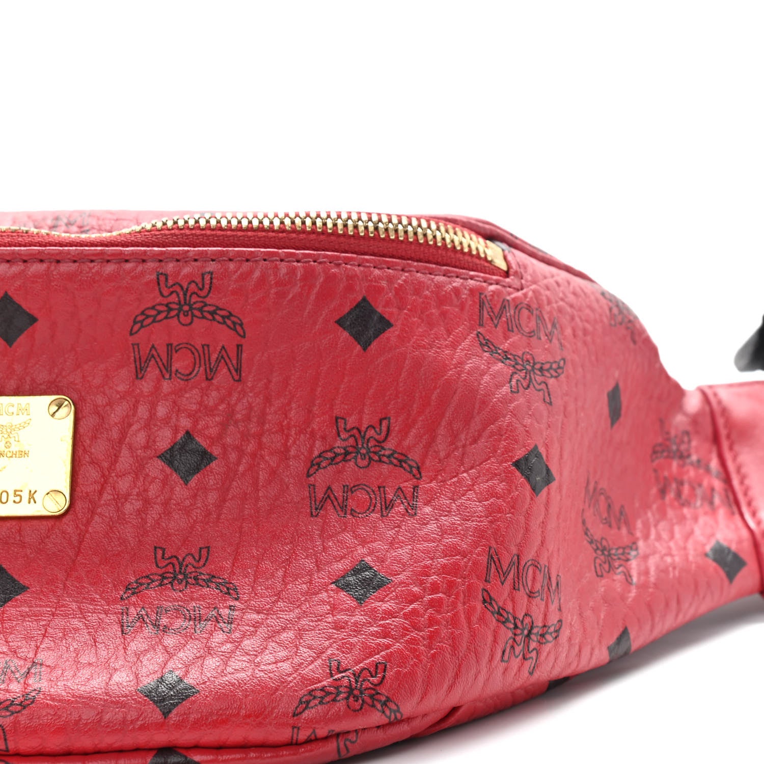 MCM Visetos Small Stark Belt Bag Ruby Red 6 of 11