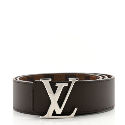 Louis Vuitton Damier Ebene 40mm LV Initiales Belt 80 32 2 of 7
