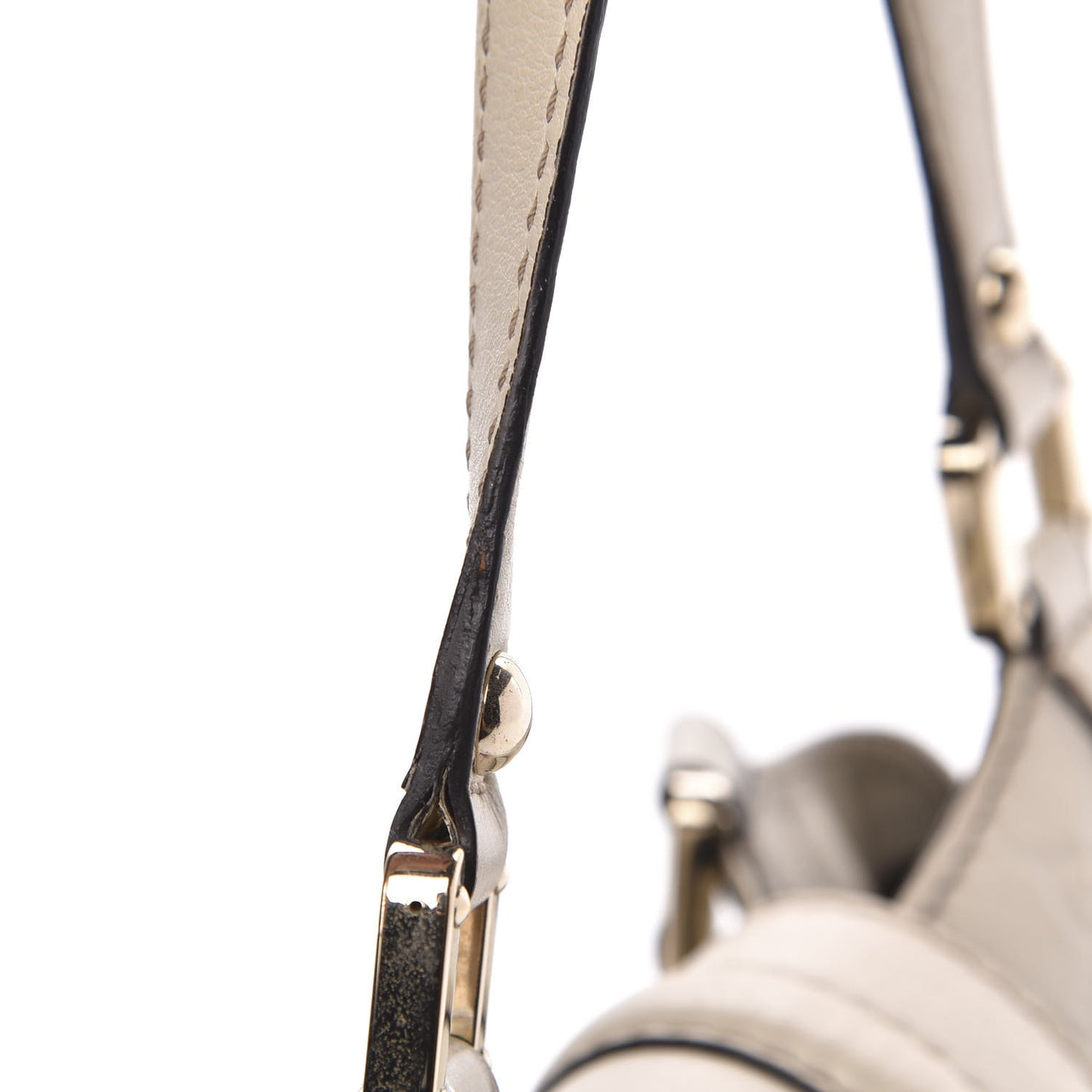 Guccissima Medium New Ladies Web Tote Off White