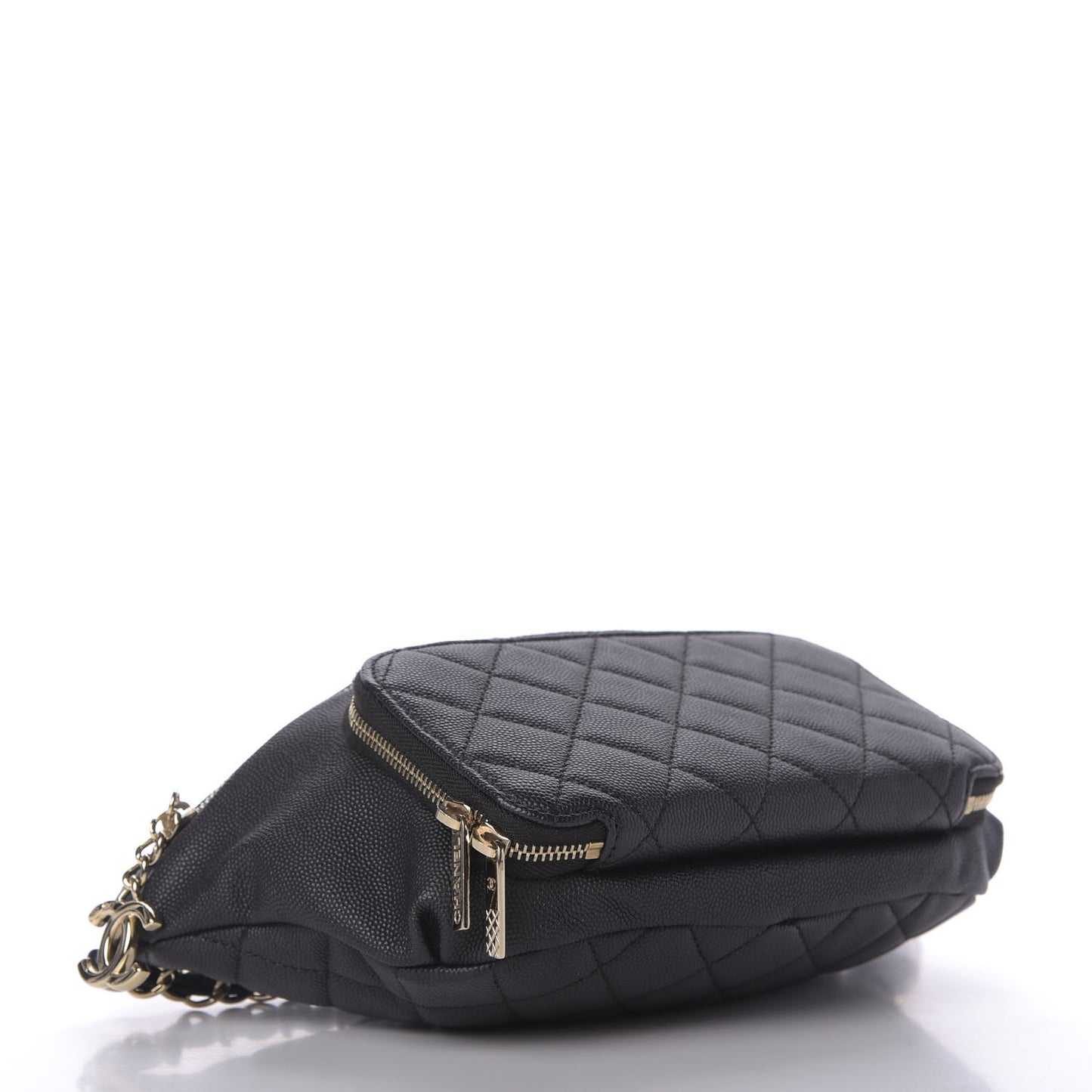 Caviar Quilted Business Affinity Waist Belt Bag Black