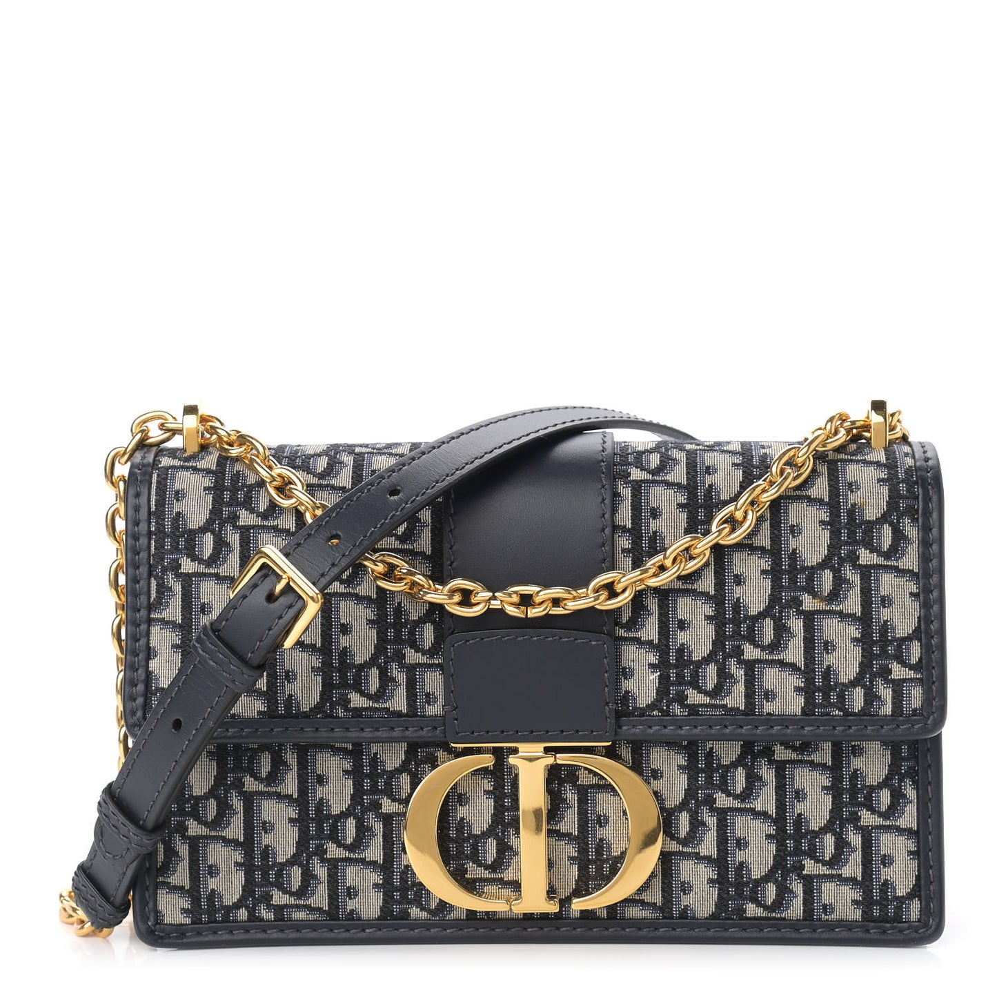 Oblique 30 Montaigne Chain Flap Bag Blue