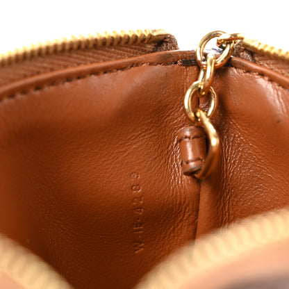 Celine Smooth Calfskin Cuir Triomphe Coin and Card Pouch With Hook Tan 8 of 11
