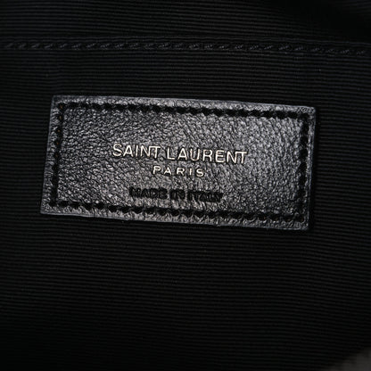 Saint Laurent Calfskin Matelasse Monogram Lou Camera Bag Black 6 of 11