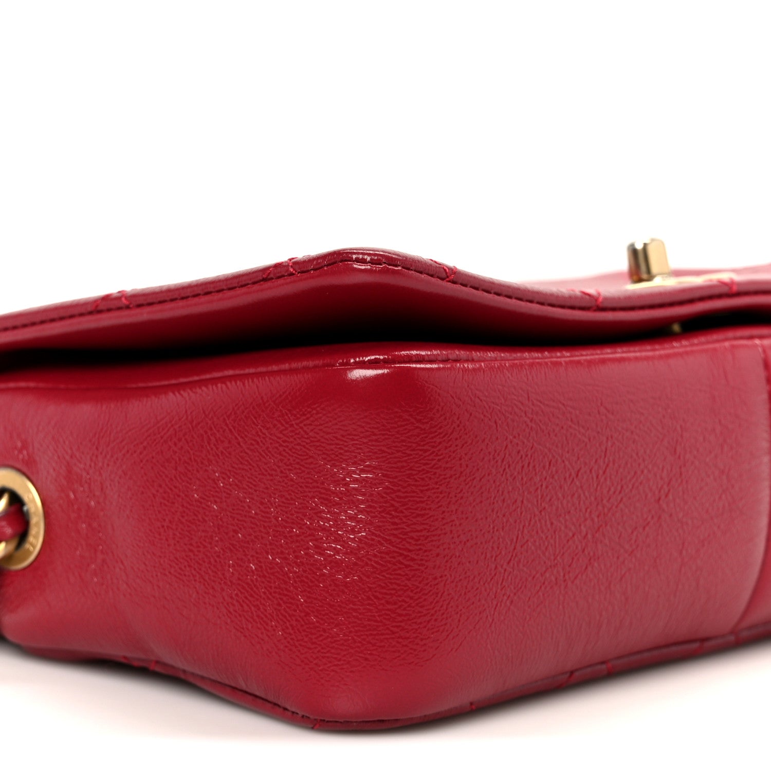 Chanel Shiny Lambskin Quilted Small Fashion Therapy Flap Bag Red 10 of 11