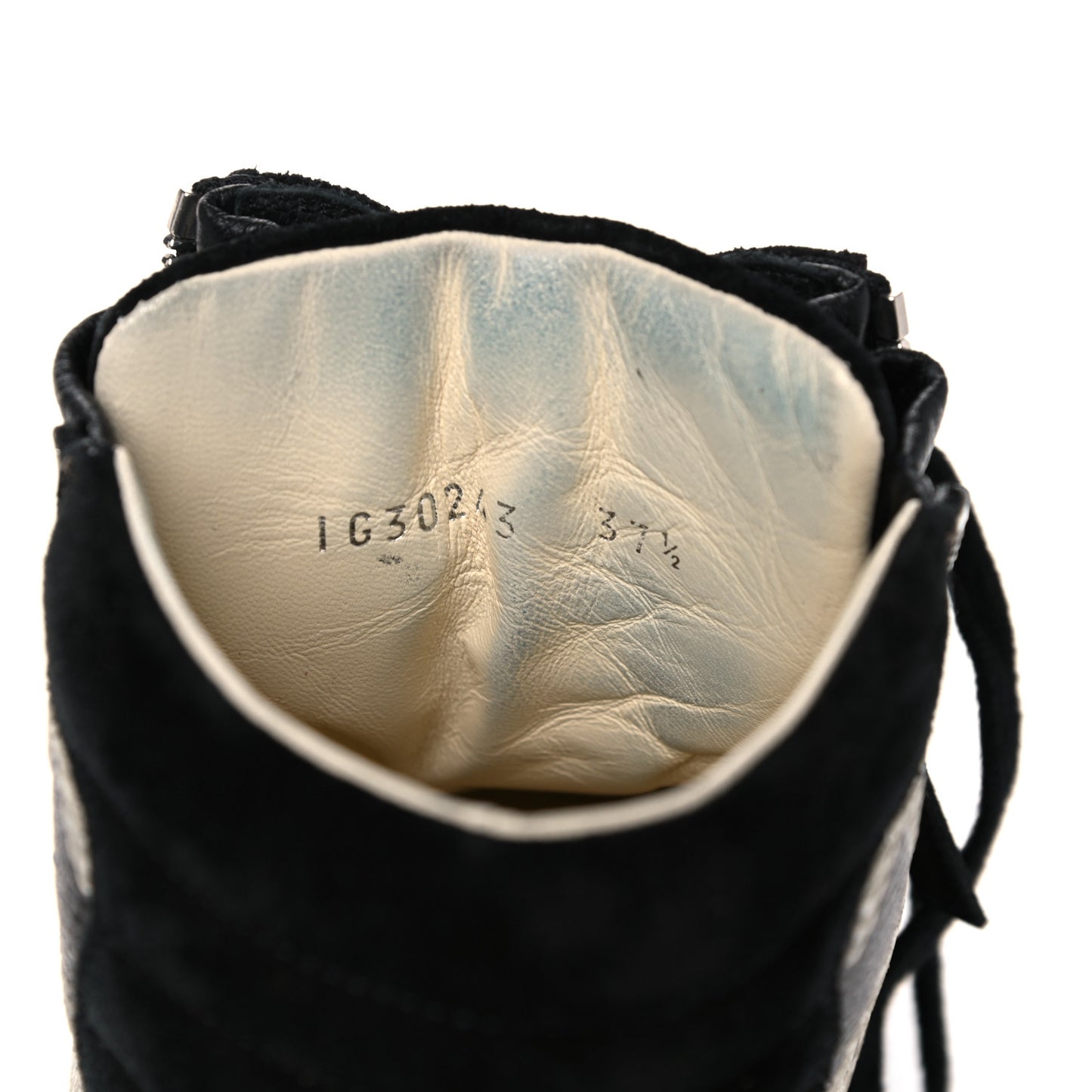Canvas Suede CC Star Zipped High Top Sneakers 37.5 Black