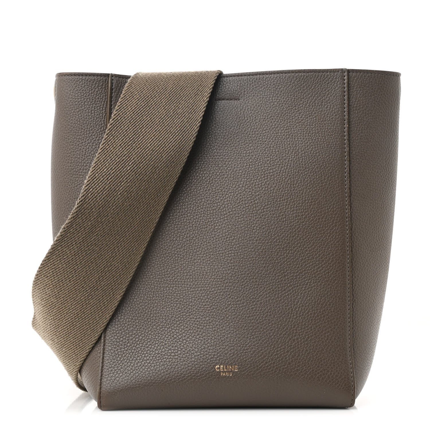 Celine Soft Grained Calfskin Small Sangle Bucket Bag Taupe 1 of 11