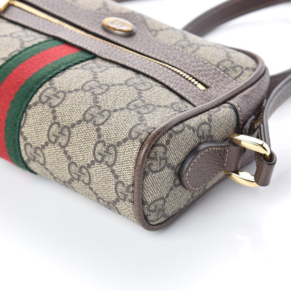 Gucci GG Supreme Monogram Web Mini Ophidia Shoulder Bag Brown 8 of 8