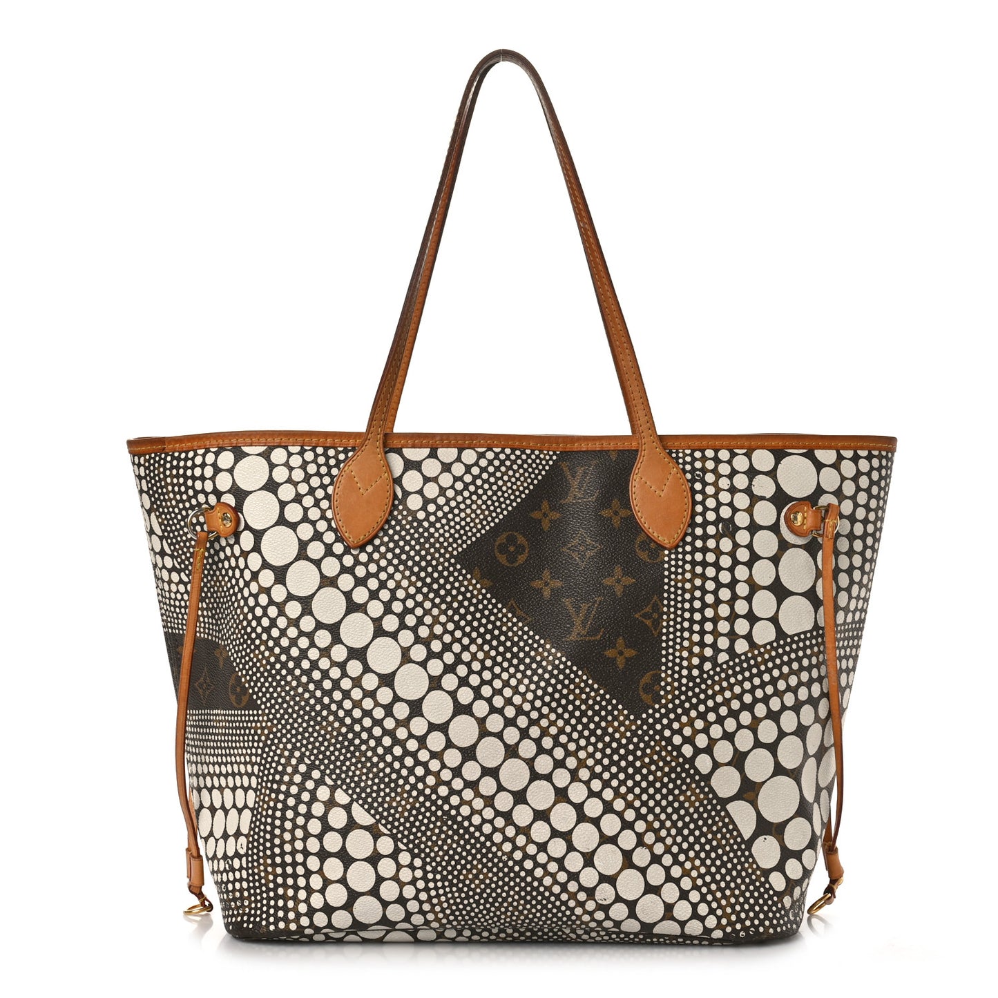 Monogram Kusama Waves Neverfull MM White