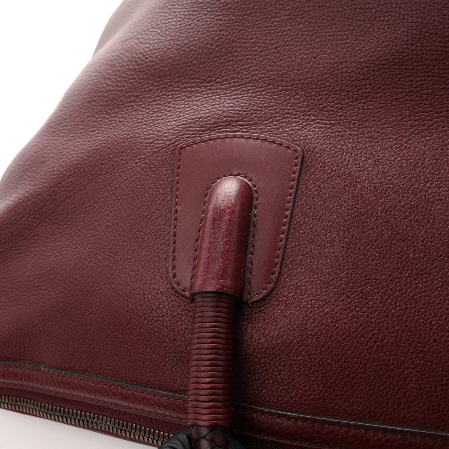 Gucci Grained Calfskin Duffle Bag Burgundy 20 of 27