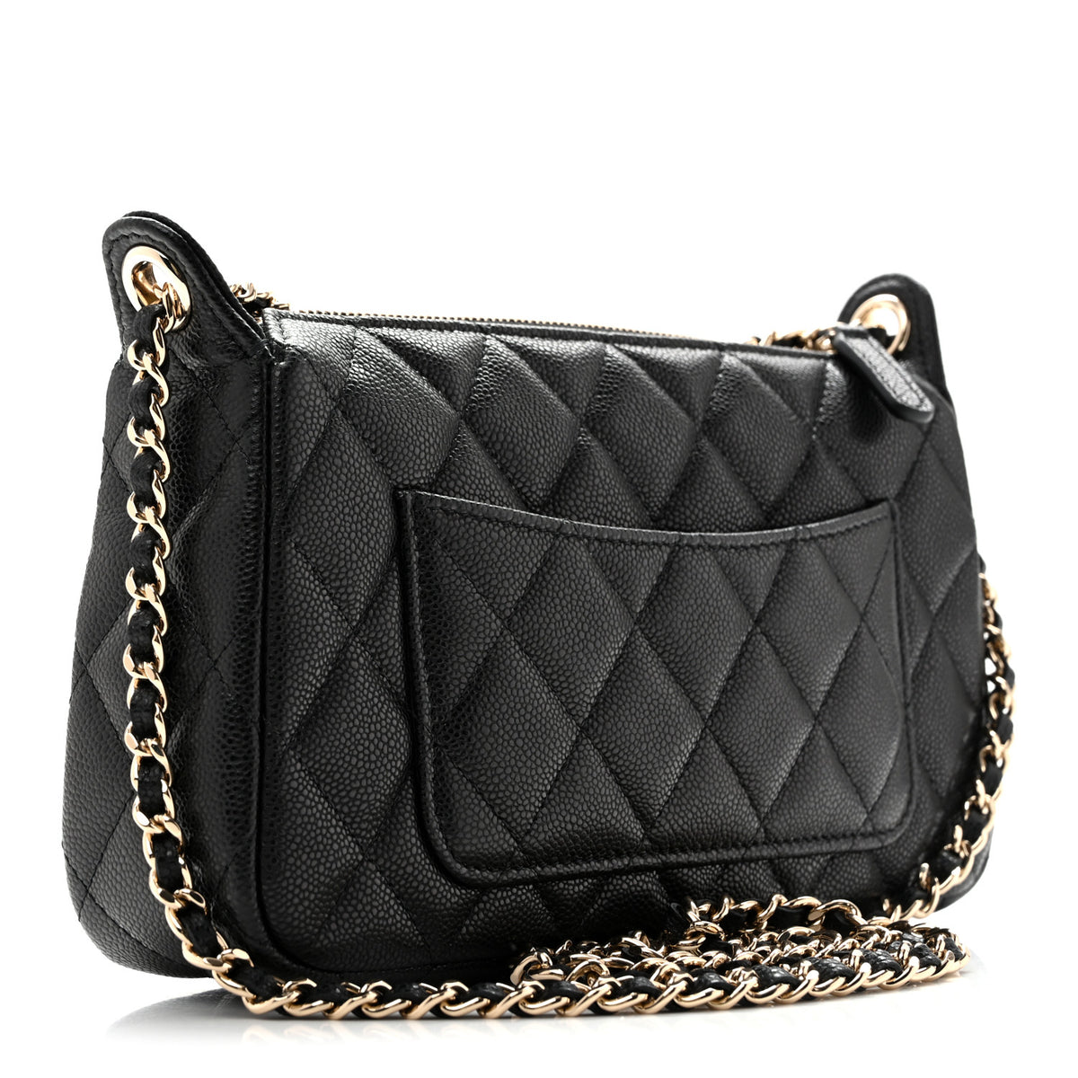 Chanel Caviar Quilted Purse With Chain Black 3 of 11