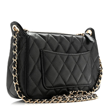 Chanel Caviar Quilted Purse With Chain Black 3 of 11