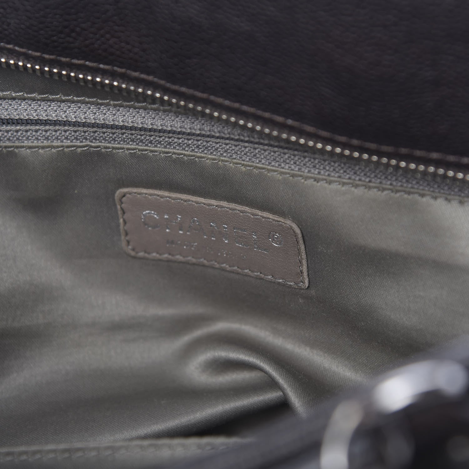 Chanel Glazed Caviar Pocket In The City Tote Brown 6 of 10