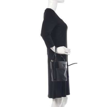 Prada Tessuto Spazzolato Ouverture Bucket Bag Black 2 of 10
