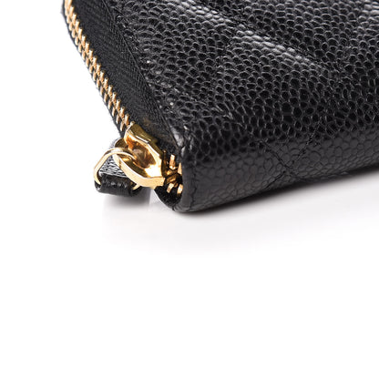 Chanel Caviar Quilted Zip Coin Purse Black 8 of 10