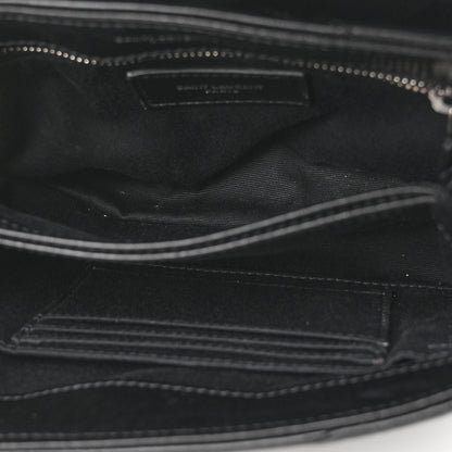 Saint Laurent Calfskin Y Quilted Monogram Toy Loulou Crossbody Bag Black 6 of 14