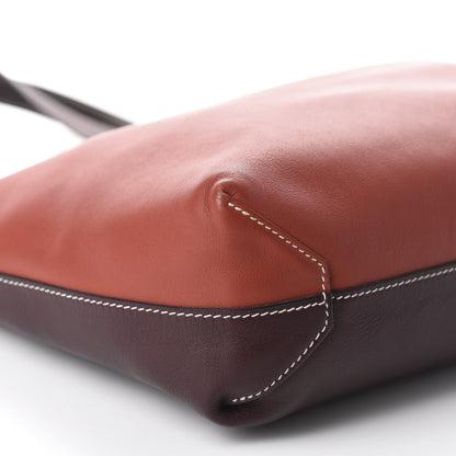 Hermes Veau Sikkim Swift Double Sens 30 Reversible Tote Ebene Rouge H Brique Prune 6 of 21