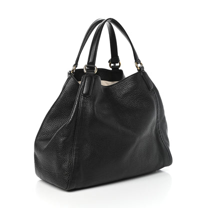 Gucci Pebbled Calfskin Medium Soho Shoulder Bag Black 3 of 11