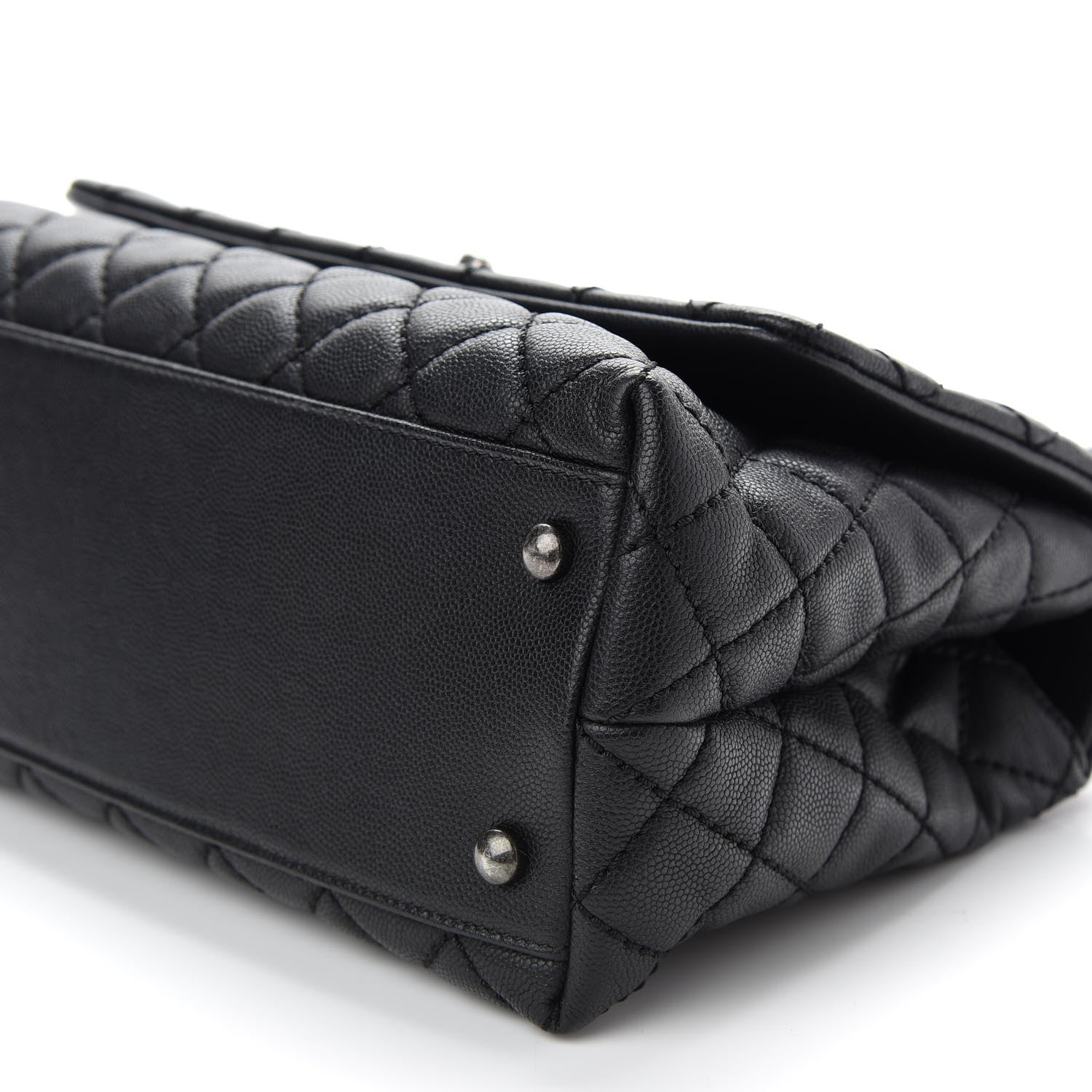 Chanel Caviar Lizard Quilted Small Coco Handle Flap Black 9 of 9
